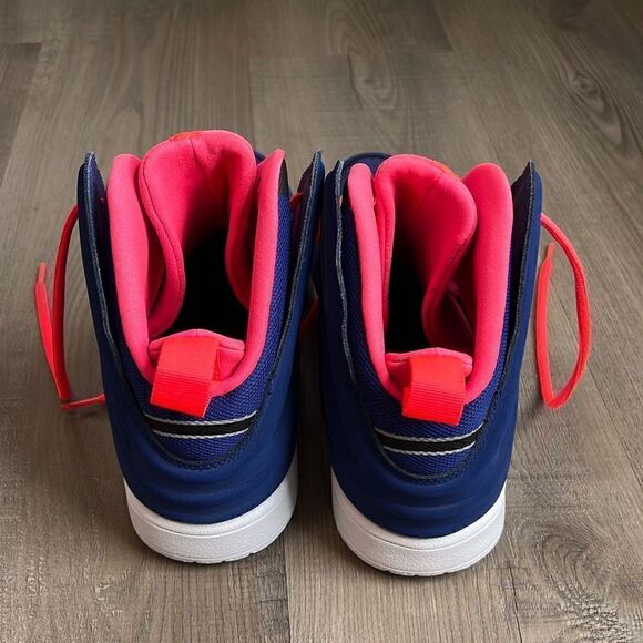 Nike Dunk Free High 2013 Men's Leather Basketball Shoes Royal Blue/Atomic Red 9 - Picture 6 of 10